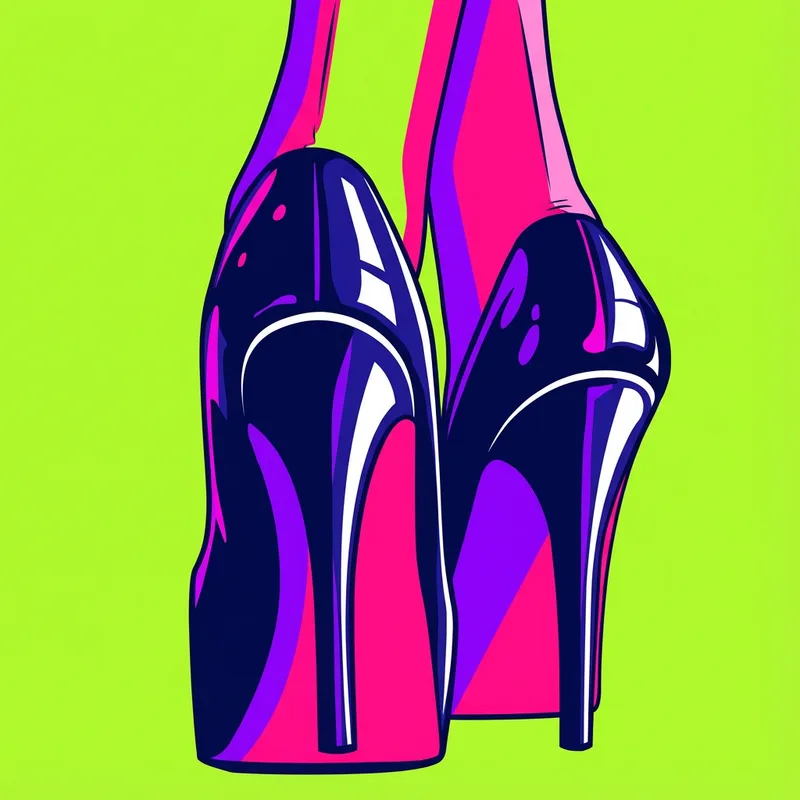流行艺术高跟鞋4